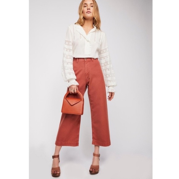 Free People Patti Cotton Twill Pants - Picture 2 of 8